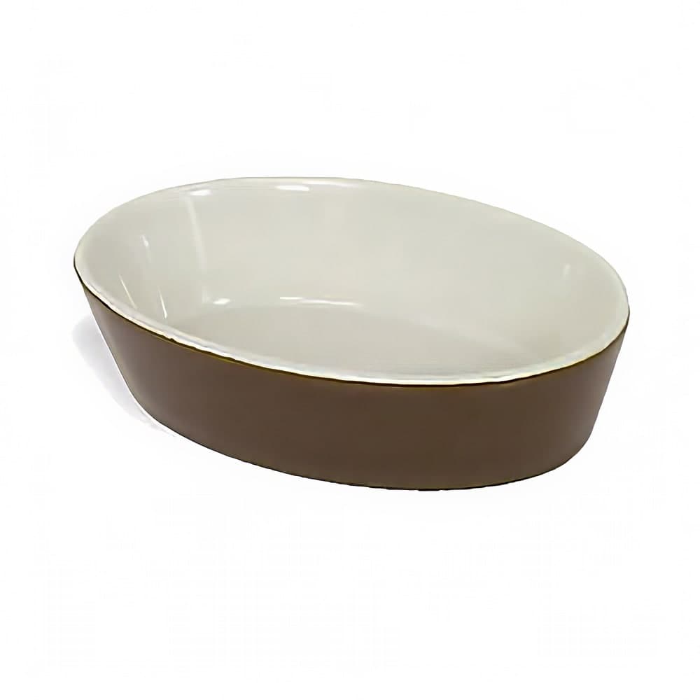 Browne 9 oz. Oval, Ceramic Baking Dish, Brown (564004BR)