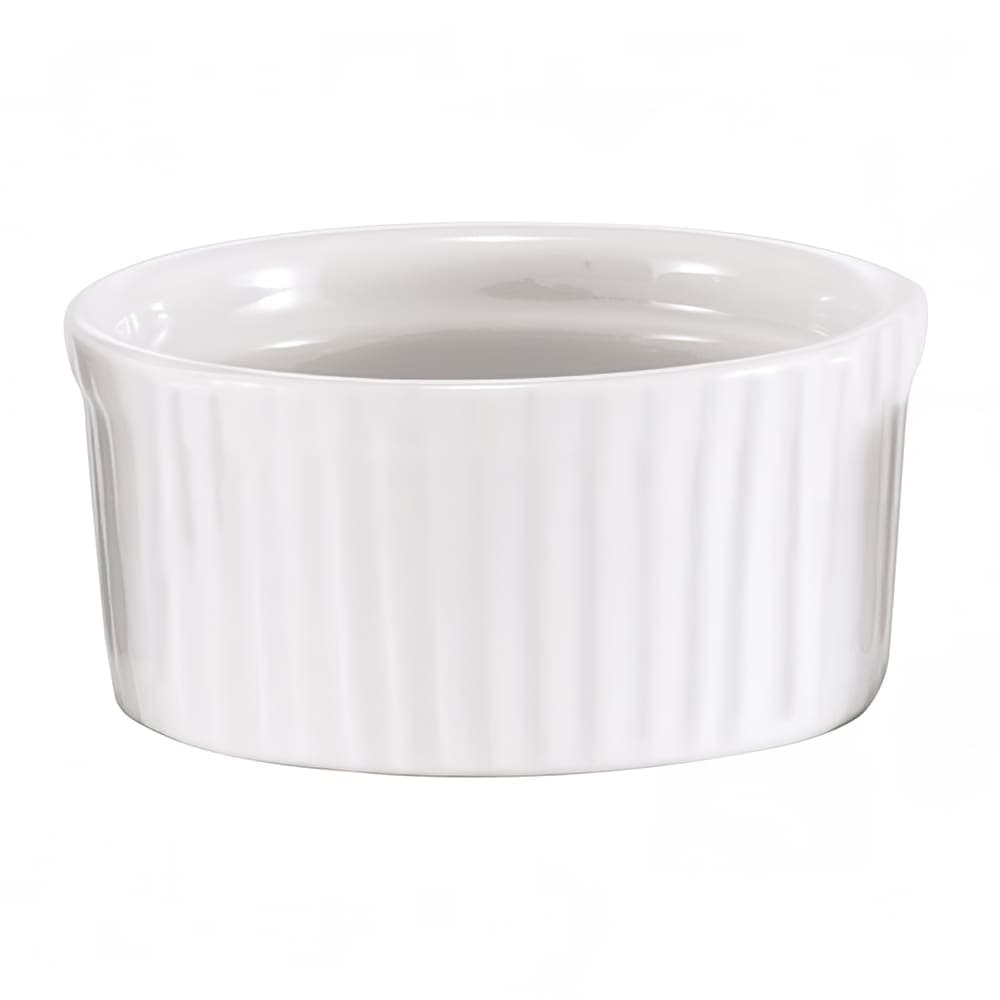 Browne Ramekin, Ceramic, Ribbed, 5 oz, White (564021W)