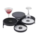 Browne 3 Tier Glass Rimmer w/ Swing Tray, Black (574834) thumbnail 2