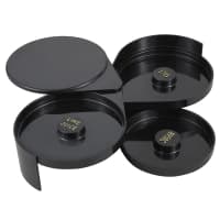 Browne 3 Tier Glass Rimmer w/ Swing Tray, Black (574834) thumbnail 3