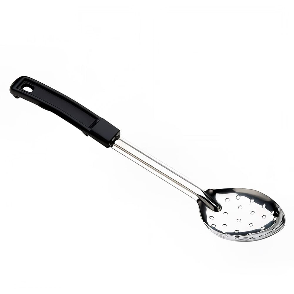 Browne Stainless Steel Serving Spoon, Plastic Handle 13" Perforated (572332)