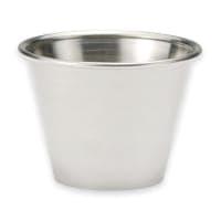 Browne 2 1/2 oz Sauce Cup - Mirror Finish, Rolled Edge, Stainless Steel (515059) thumbnail 6