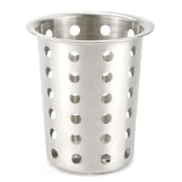 Browne 3 3/4" Round Flatware Cylinder, Perforated, Stainless Steel (80110) thumbnail 7