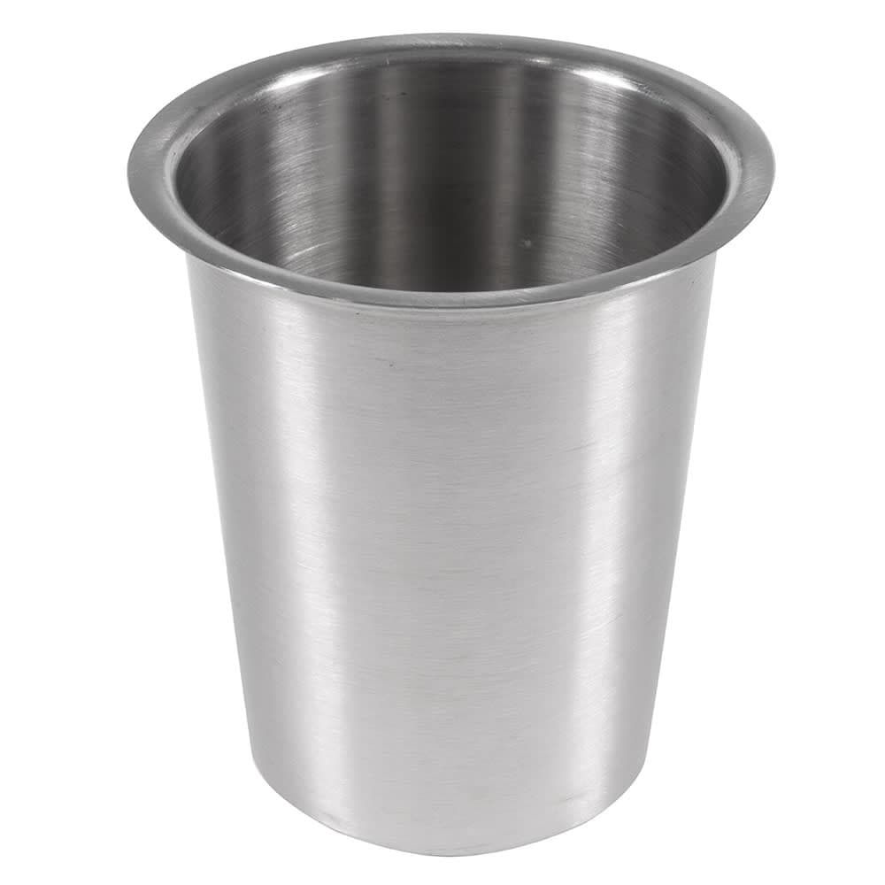Browne 3 3/4" Round Flatware Cylinder - 5 1/2"H, Solid, Stainless Steel (80113S)