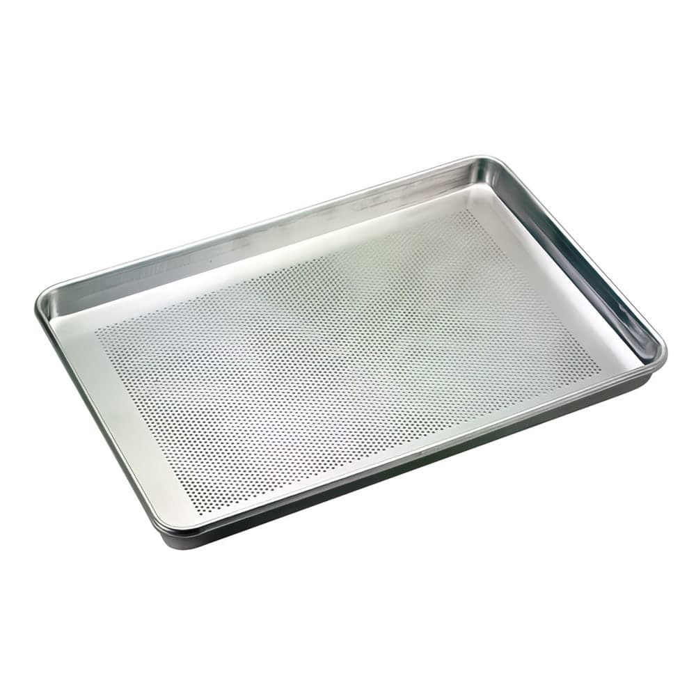 Browne 1/2 Half Size Bun / Sheet Pan - 18" x 13" x 1", 18 gauge Aluminum, Perforated (58132641)