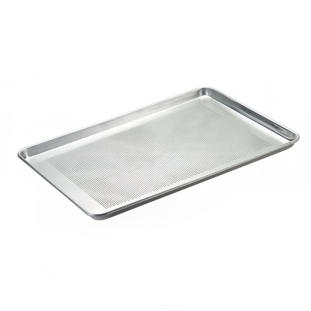Browne 1/1 Full Size Bun / Sheet Pan - 26" x 18" x 1", 18 gauge Aluminum, Perforated (58182641)