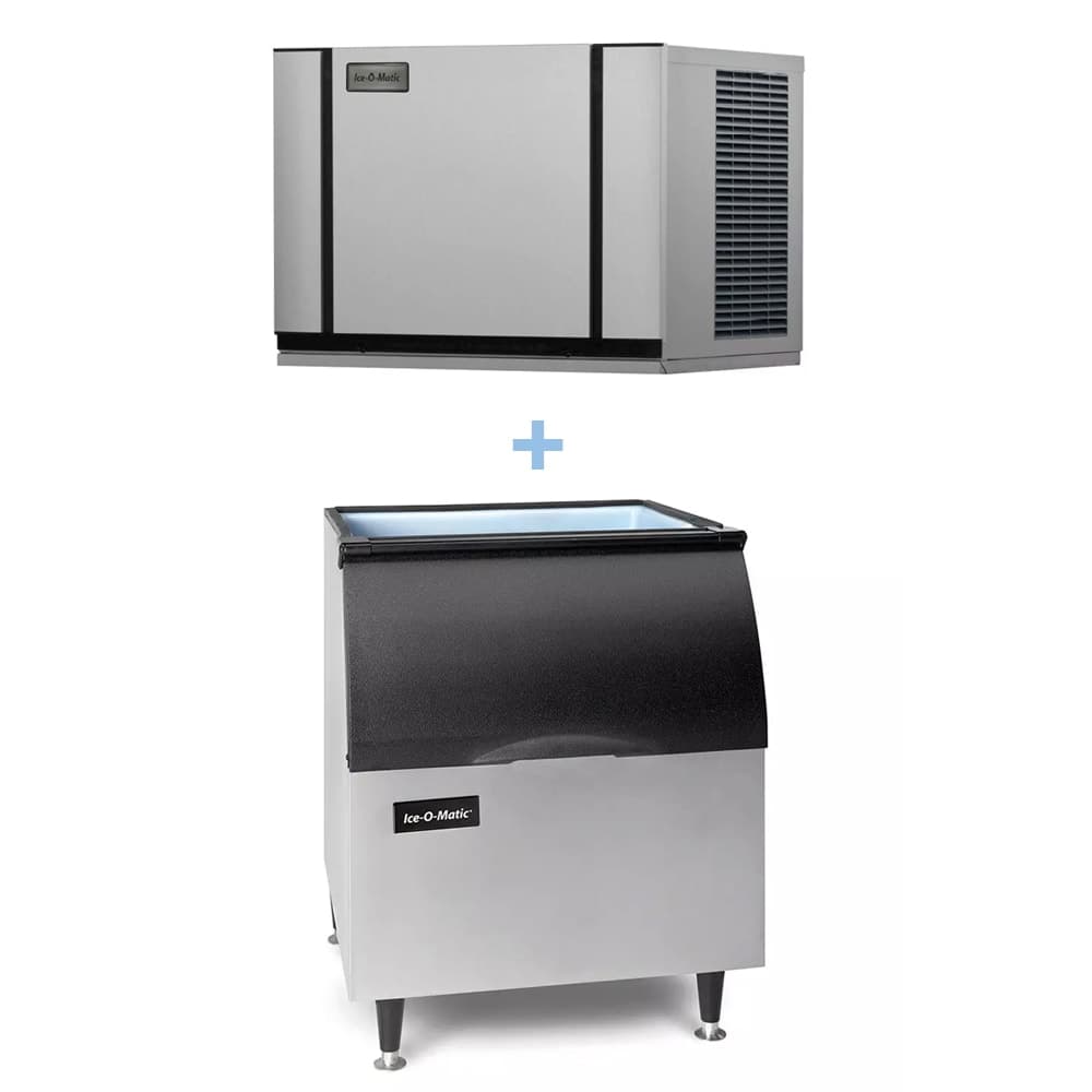 Ice-O-Matic CIM0330HA/B40PS 313 lb Elevation Series™ Half Cube Ice Machine w/ Bin - 344 lb Storage, Air Cooled, 115v