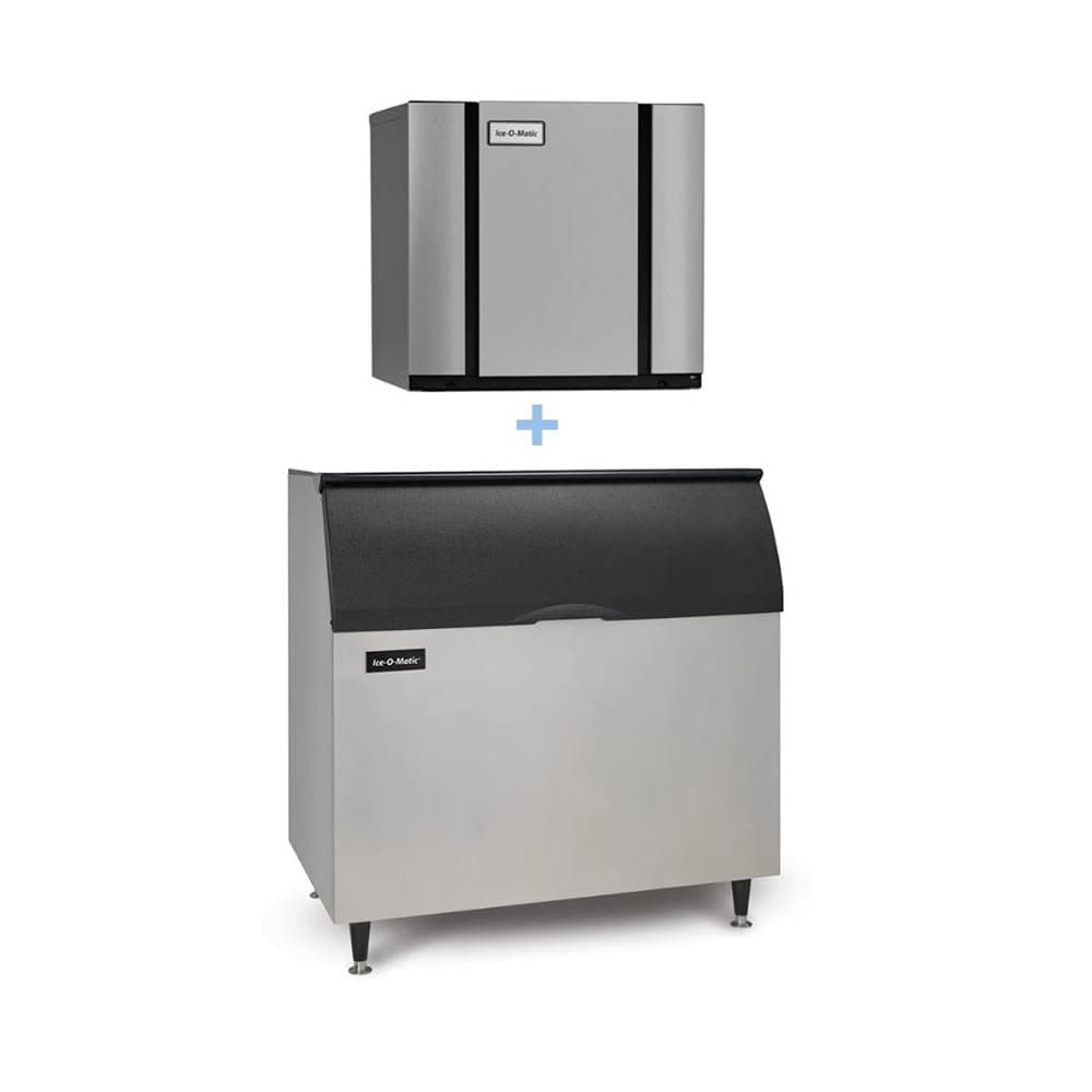 Ice-O-Matic CIM1446HW/B110PS 1560 lb Elevation Series™ Half Cube Ice Machine w/ Bin - 854 lb Storage, Water Cooled, 208-230v