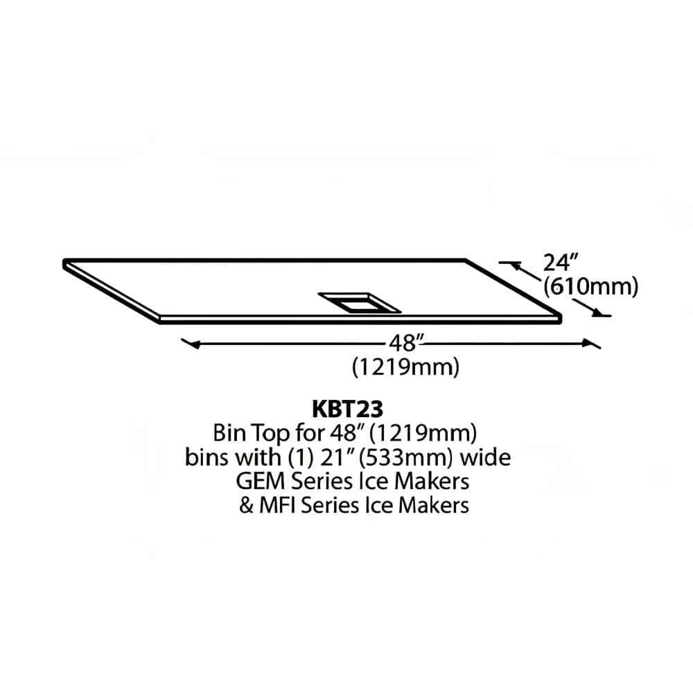 Ice-O-Matic KBT23 Ice Bin Top for (1)-MFI Dispenser