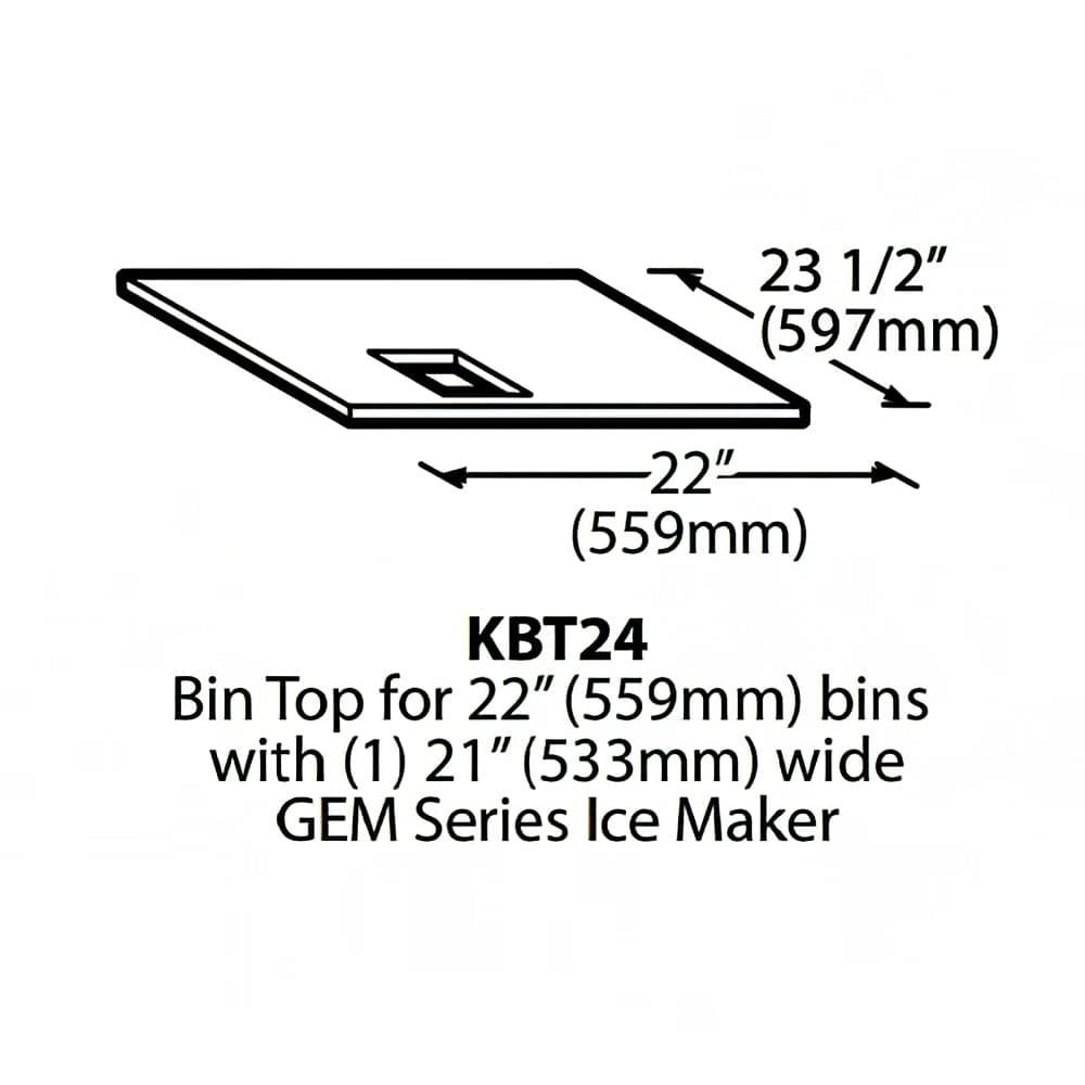 Ice-O-Matic KBT24 Ice Bin Top for (1)-MFI Dispenser