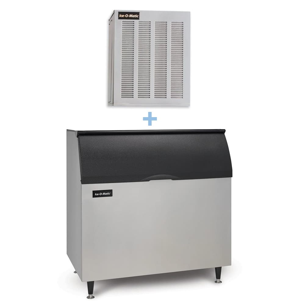 Ice-O-Matic MFI0500A/B110PS/KBT23 540 lb Flake Ice Machine w/ Bin - 854 lb Storage, Air Cooled, 115v