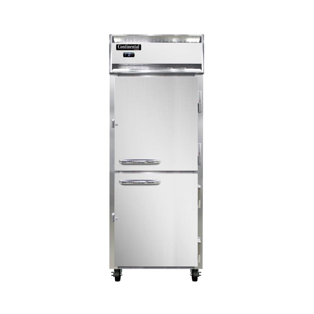 Continental 1FENHD 28 1/2" One Section Reach In Freezer, (2) Right Hinge Solid Doors, 115v