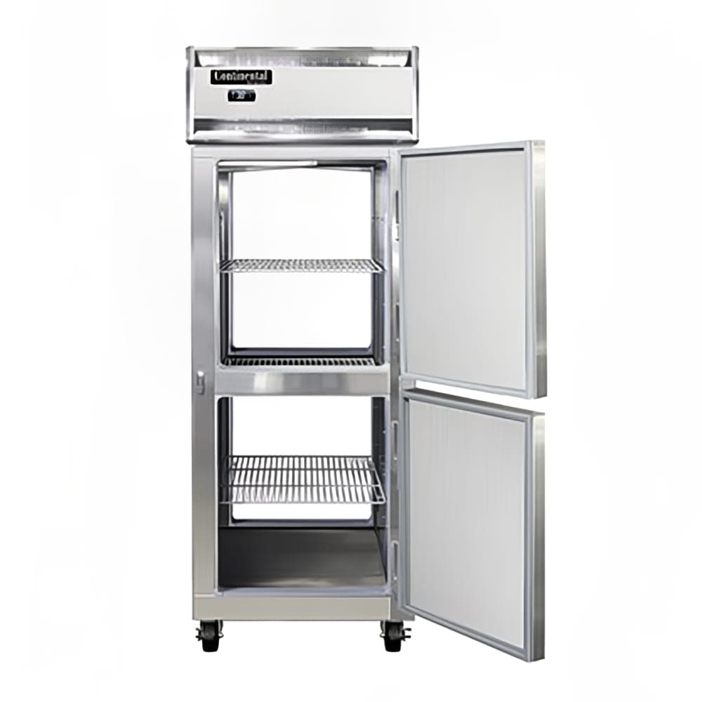 Continental 1FENSAPTHD 28 1/2" One Section Pass Thru Freezer, (4) Right Hinge Solid Doors, 115v