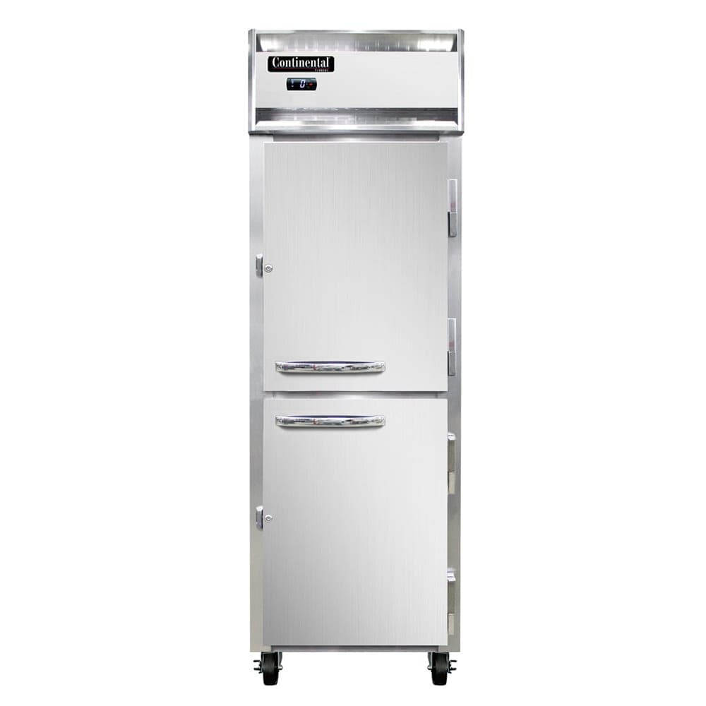 Continental 1FNHD 26" One Section Reach In Freezer, (2) Right Hinge Solid Doors, 115v