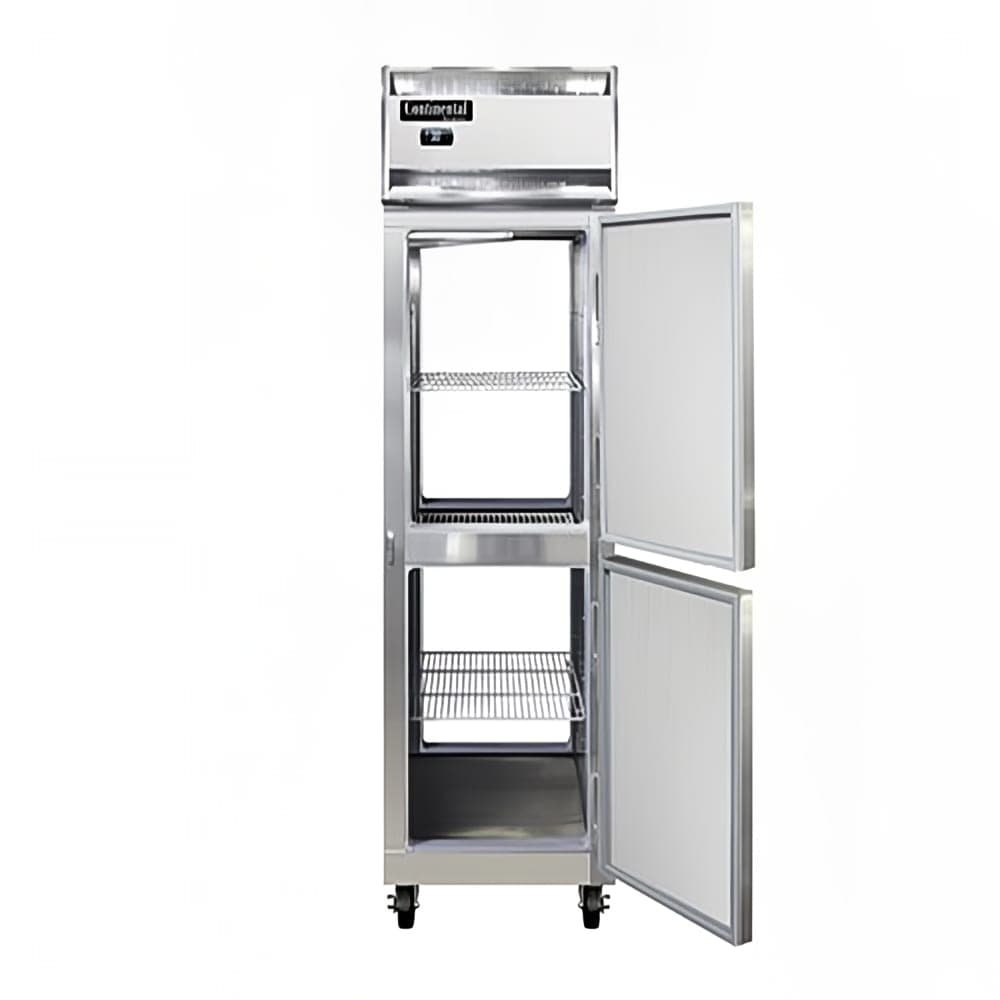Continental 1FNPTHD 26" One Section Pass Thru Freezer, (4) Right Hinge Solid Doors, 115v