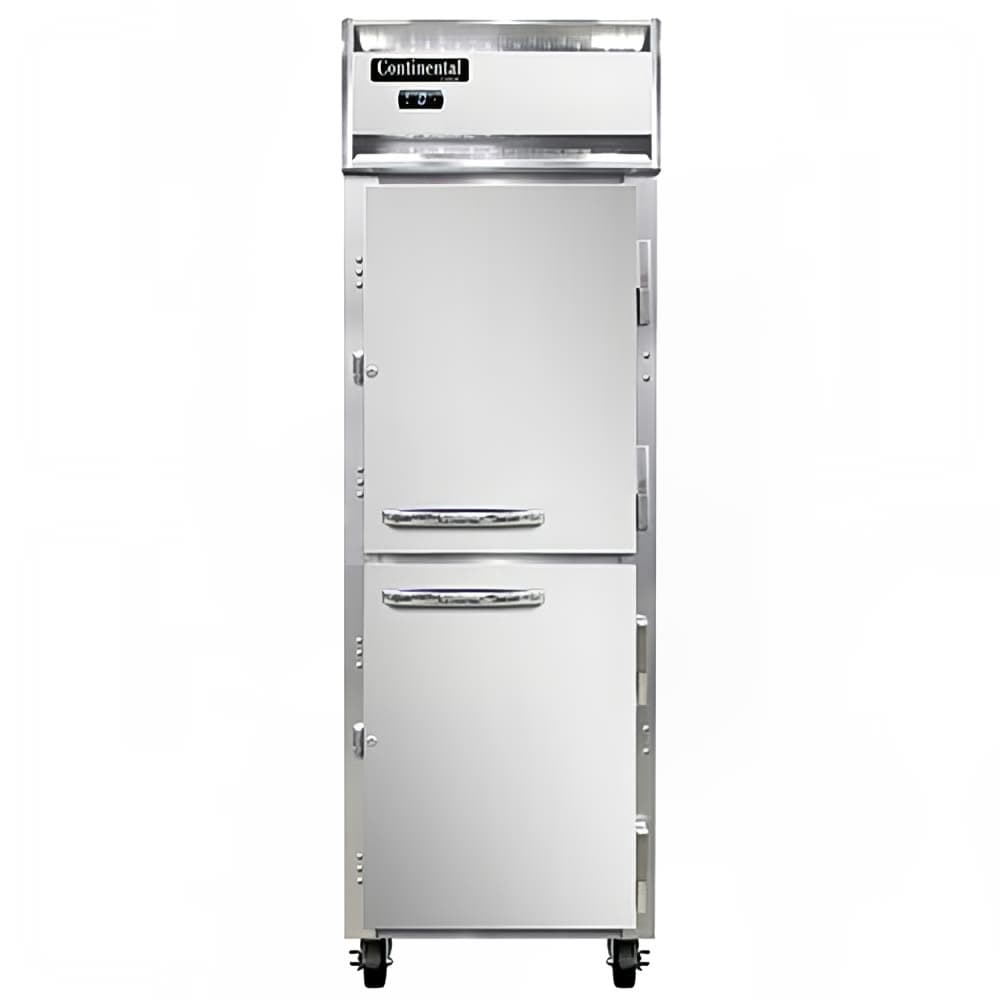 Continental 1FNSAHD 26" One Section Reach In Freezer, (2) Right Hinge Solid Doors, 115v