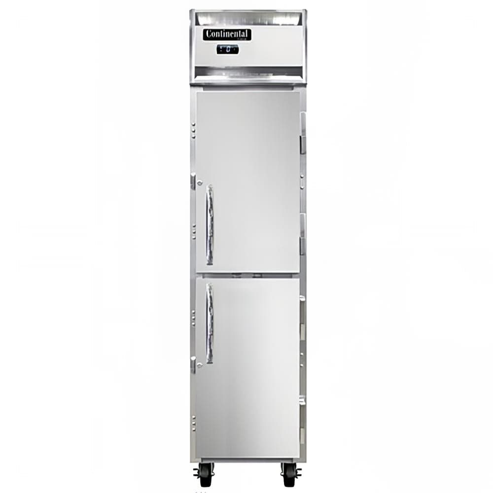 Continental 1FSENSSHD 17 3/4" Slim Line One Section Reach In Freezer, (2) Right Hinge Solid Doors, 115v