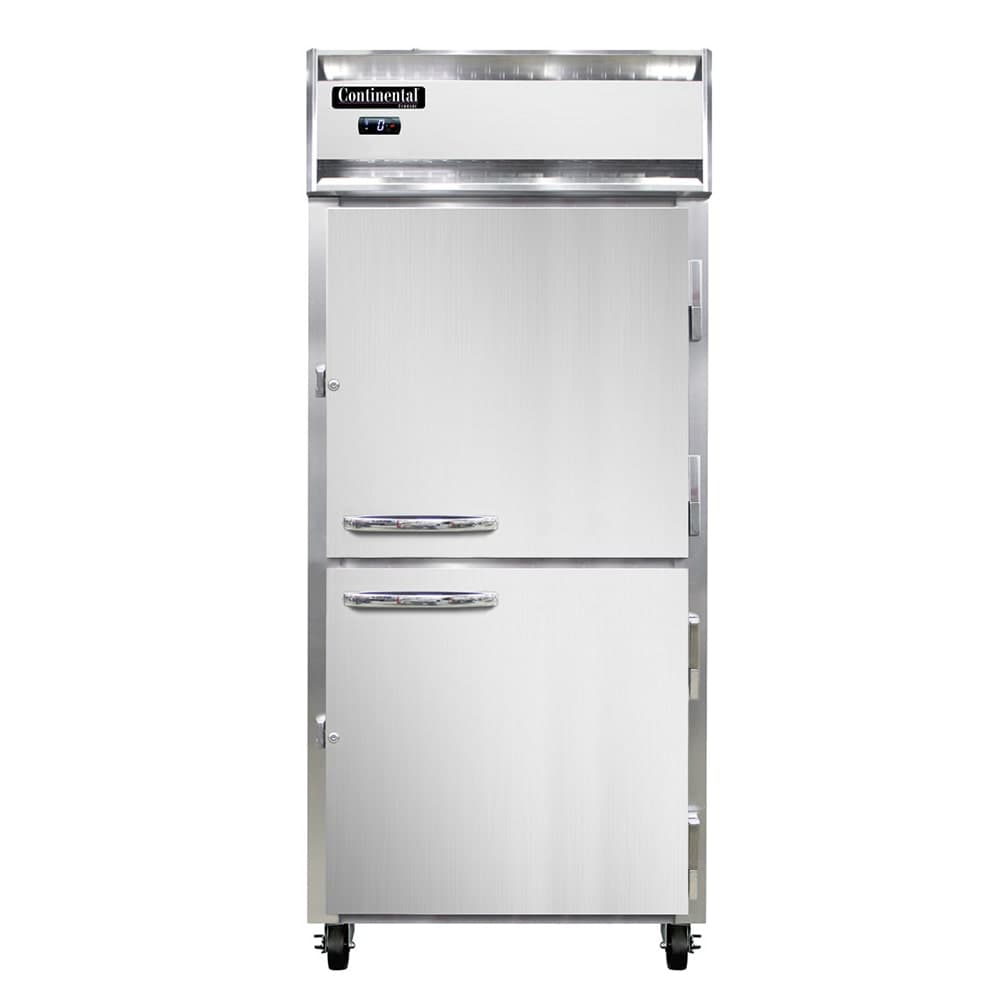 Continental 1FXNHD 36 1/4" One Section Reach In Freezer, (2) Right Hinge Solid Doors, 115v