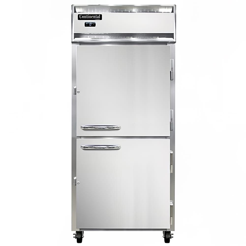 Continental 1FXNSAHD 36 1/4" One Section Reach In Freezer, (2) Right Hinge Solid Doors, 115v