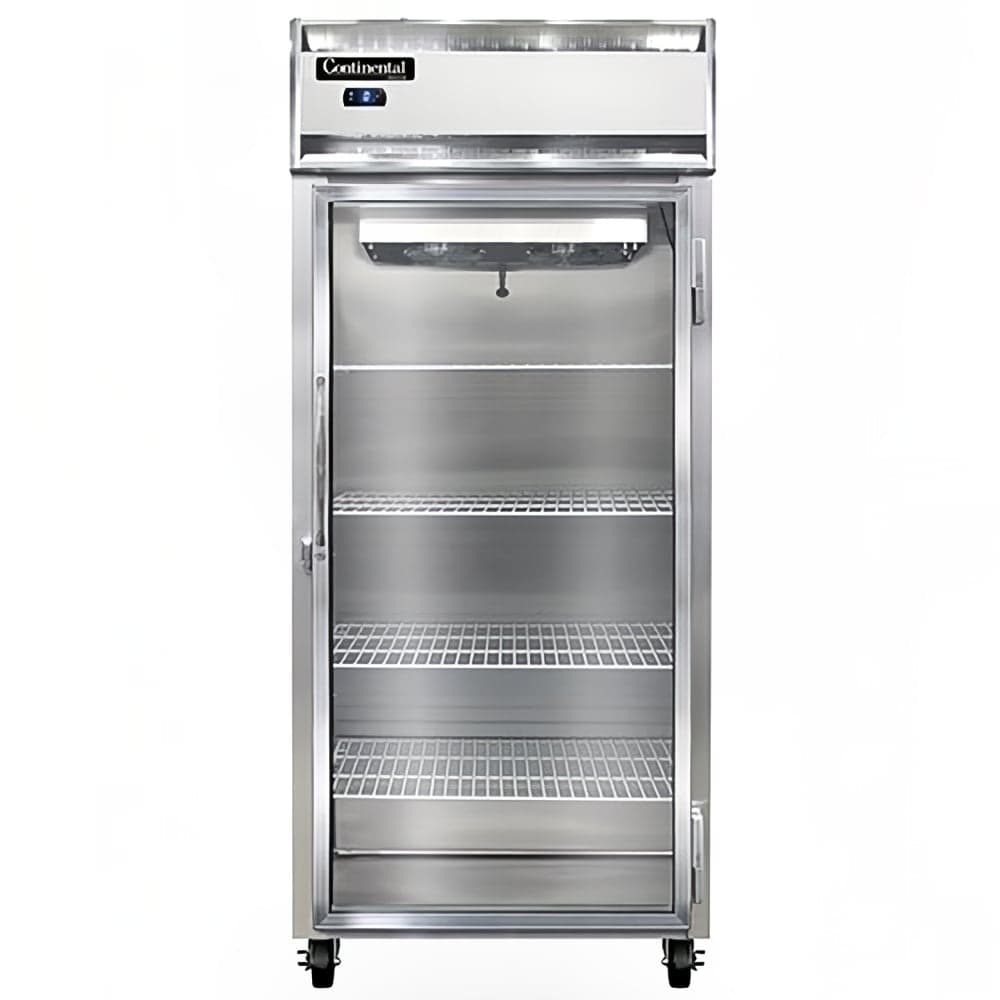 Continental 1FXSNSSGD 36 1/4" One Section Reach In Freezer, (1) Right Hinge Glass Door, 115v
