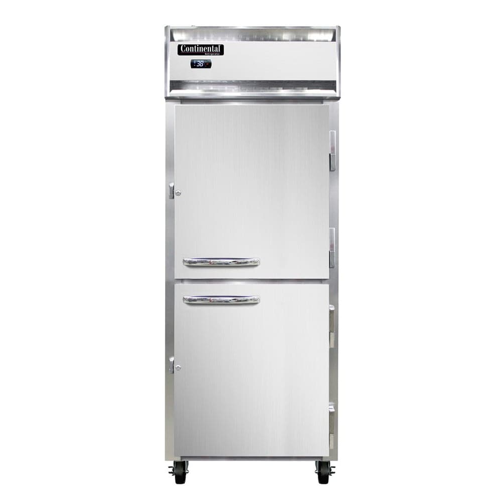 Continental 1RENHD 28 1/2" One Section Reach In Refrigerator, (2) Right Hinge Solid Doors, 115v