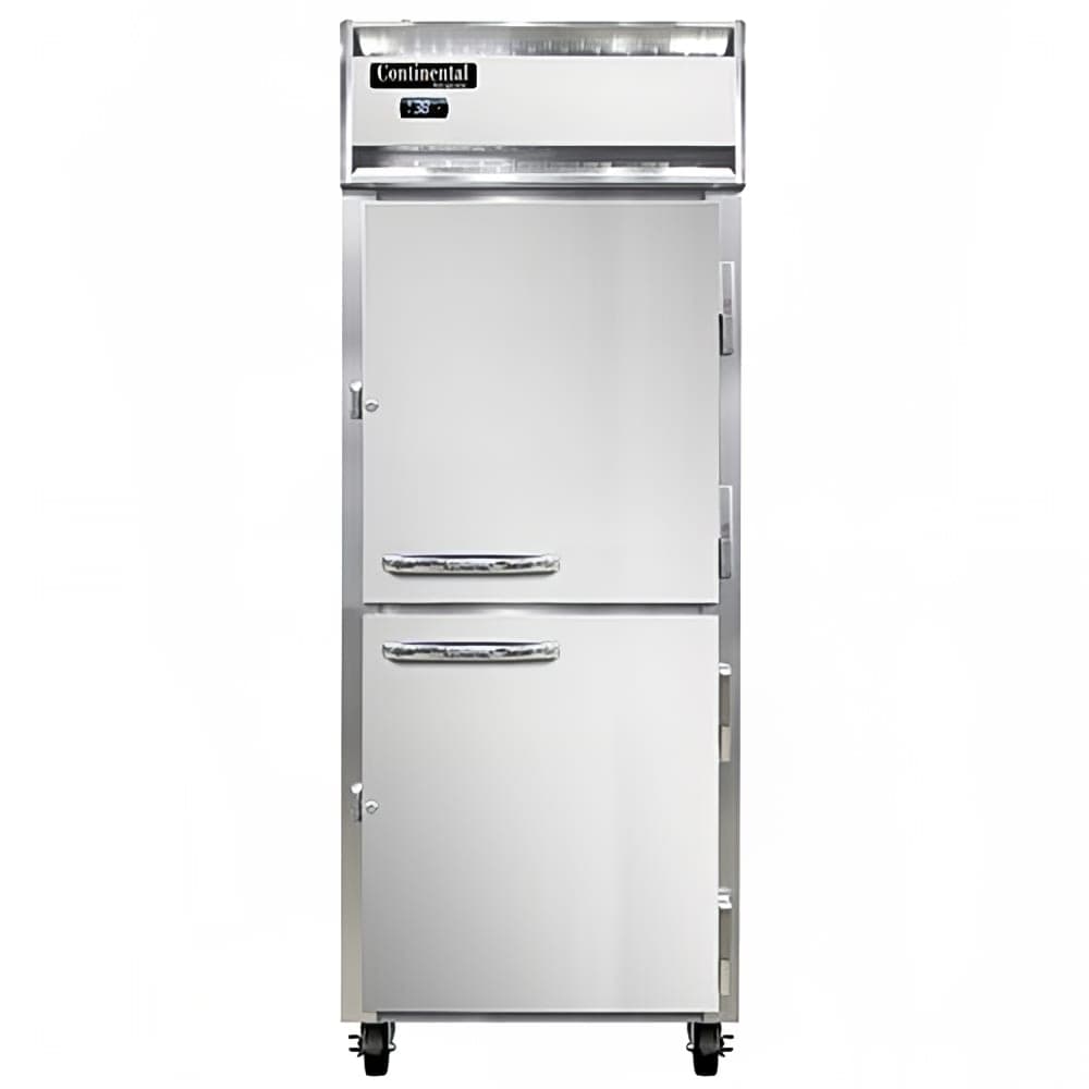 Continental 1RENSSHD 28 1/2" One Section Reach In Refrigerator, (2) Right Hinge Solid Doors, 115v