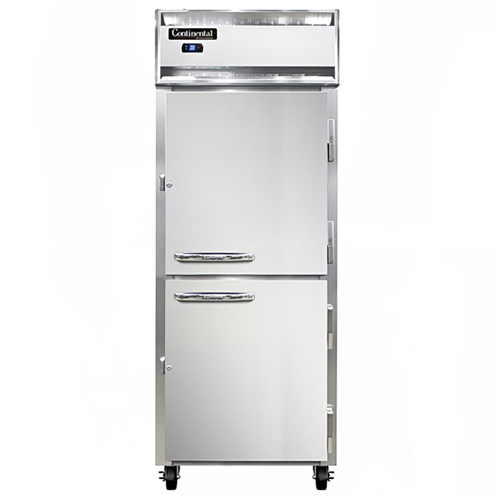 Continental 1RESNHD 28 1/2" One Section Reach In Refrigerator, (2) Right Hinge Solid Doors, 115v