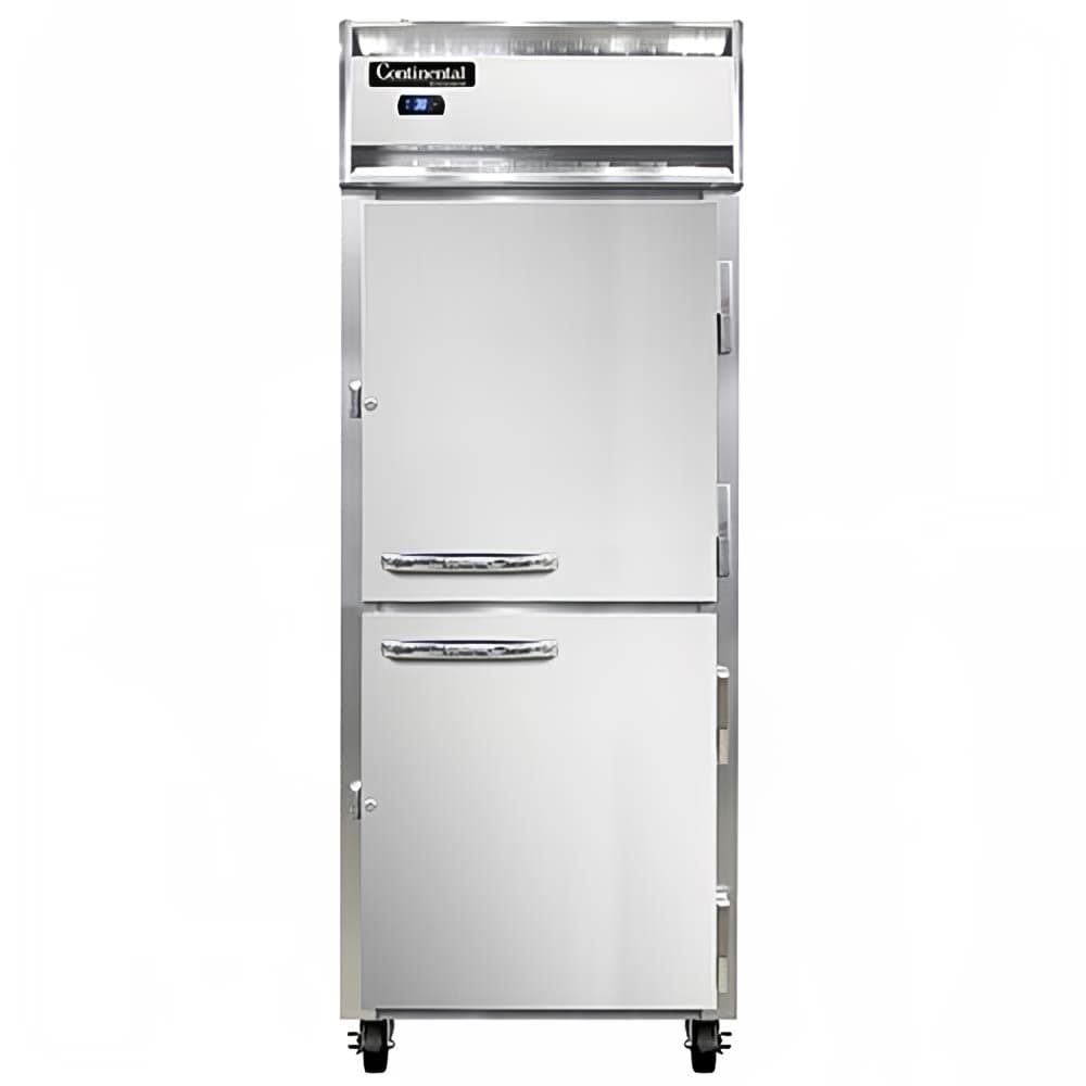 Continental 1RESNSSHD 28 1/2" One Section Reach In Refrigerator, (2) Right Hinge Solid Doors, 115v