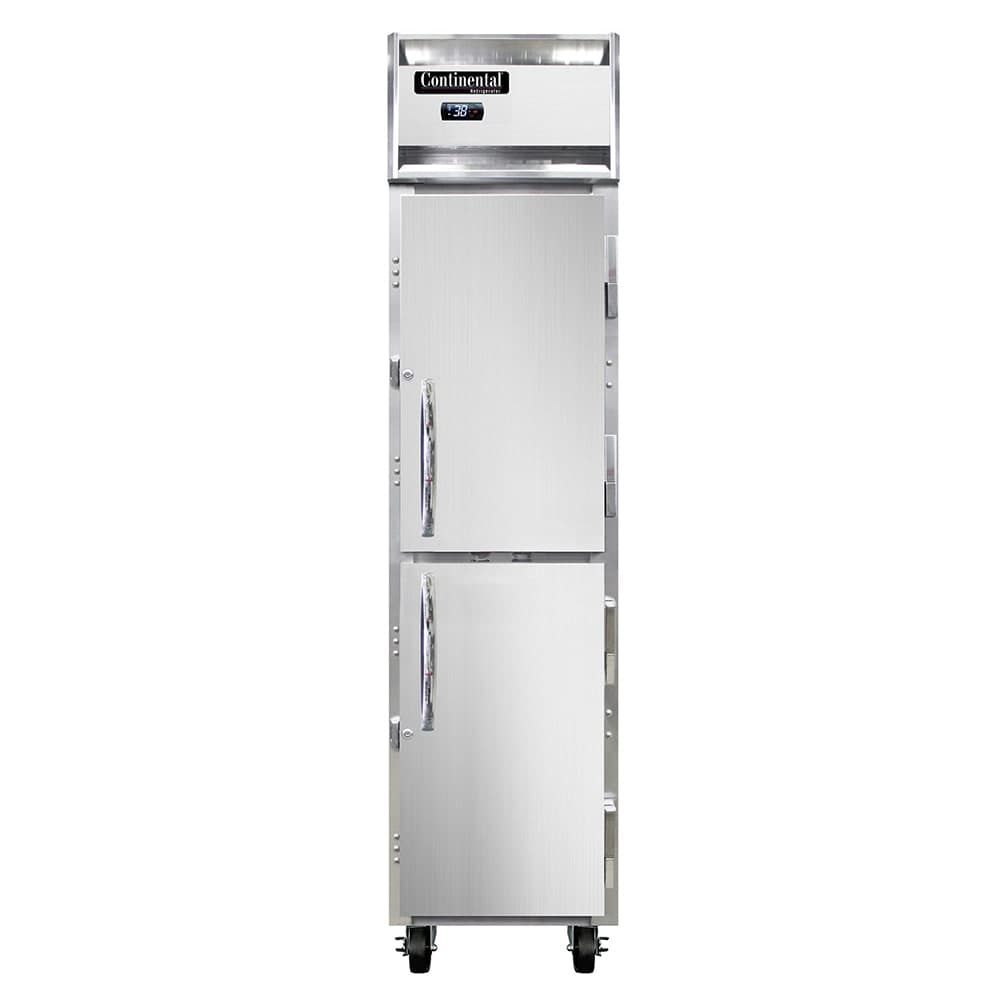 Continental 1RSENSSHD 17 3/4" One Section Reach In Refrigerator, (2) Right Hinge Solid Doors, 115v