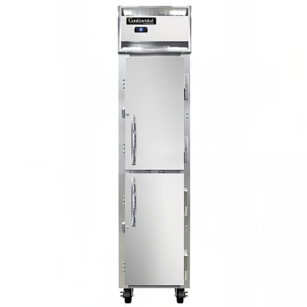 Continental 1RSESNHD 17 3/4" One Section Reach In Refrigerator, (2) Right Hinge Solid Doors, Top Compressor, 115v