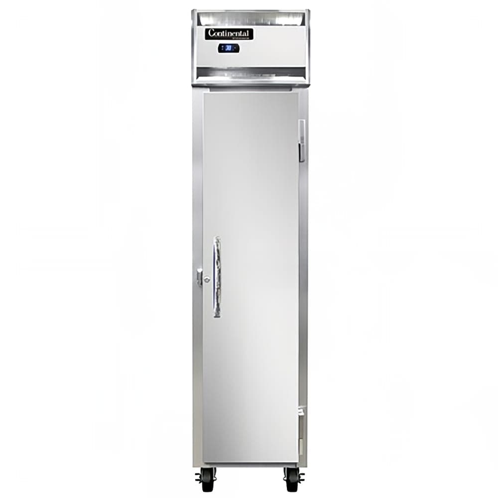 Continental 1RSESNSA 17 3/4" One Section Reach In Refrigerator, (1) Right Hinge Solid Door, Top Compressor, 115v
