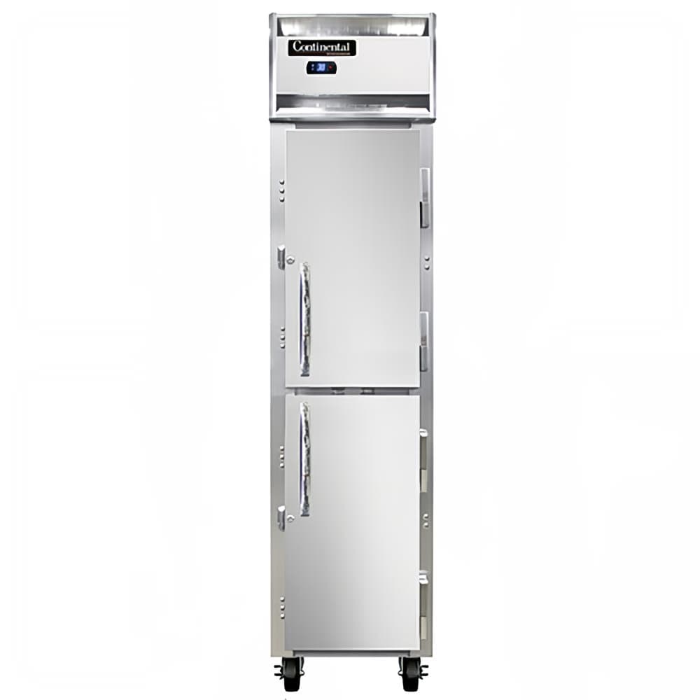 Continental 1RSESNSAHD 17 3/4" One Section Reach In Refrigerator, (2) Right Hinge Solid Doors, Top Compressor, 115v