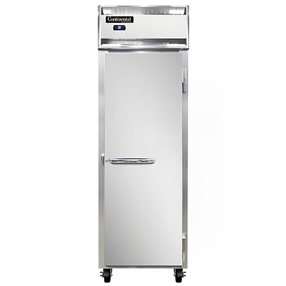 Continental 1RSN 26" One Section Reach In Refrigerator, (1) Right Hinge Solid Door, Top Compressor, 115v