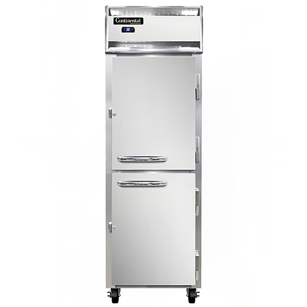 Continental 1RSNSSHD 26" One Section Reach In Refrigerator, (1) Right Hinge Solid Door, Top Compressor, 115v