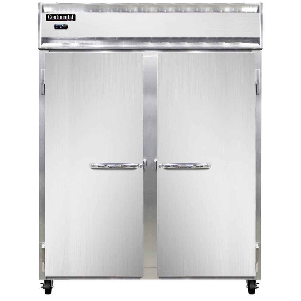 Continental 2FEN 57" Two Section Reach In Freezer, (2) Left/Right Hinge Solid Doors, 115v