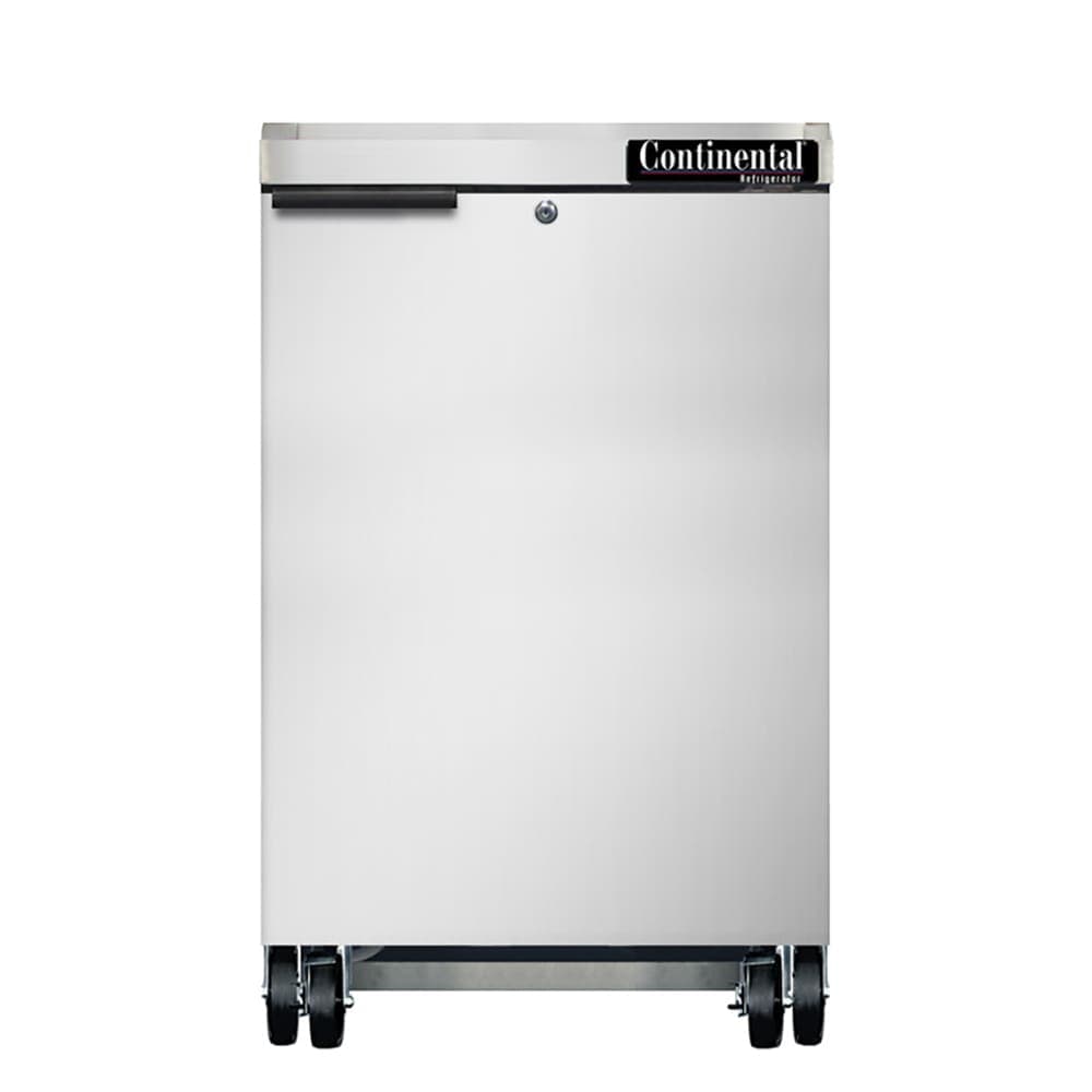 Continental BB24NSS 24" Bar Refrigerator - 1 Swinging Solid Door, Stainless, 115v