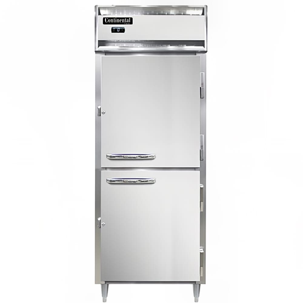 Continental D1FENSAHD 28 1/2" Designer Line One Section Reach In Freezer, (4) Right Hinge Solid Doors, 115v