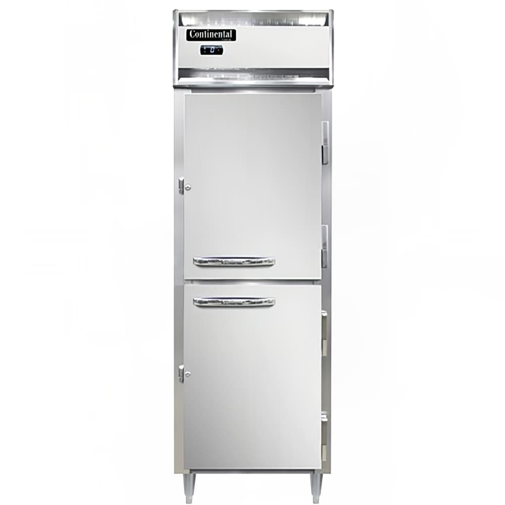 Continental D1FNHD 26" Designer Line One Section Reach In Freezer, (2) Right Hinge Solid Doors, 115v