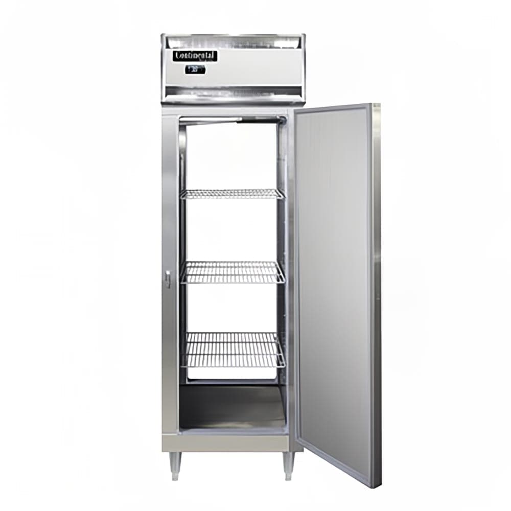 Continental D1FNPT 26" Designer Line One Section Pass Thru Freezer, (2) Right Hinge Solid Doors, 115v
