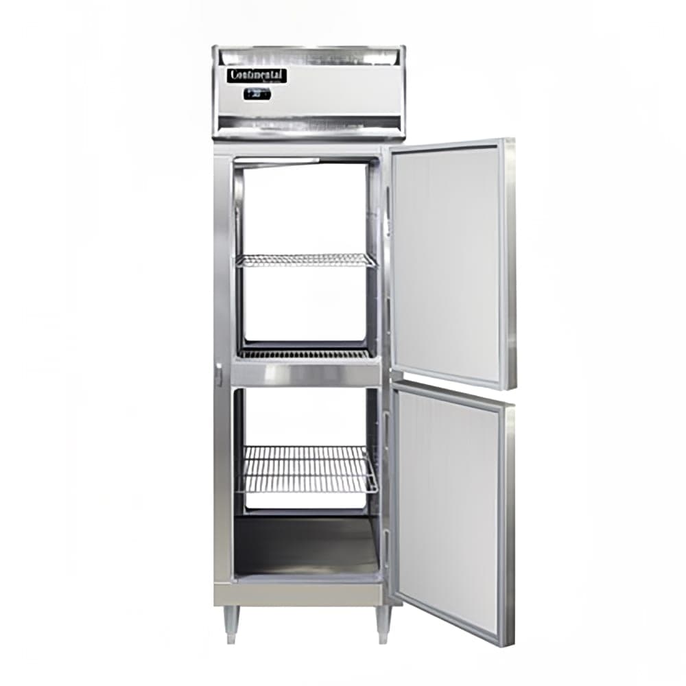 Continental D1FNPTHD 26" Designer Line One Section Pass Thru Freezer, (4) Right Hinge Solid Doors, 115v