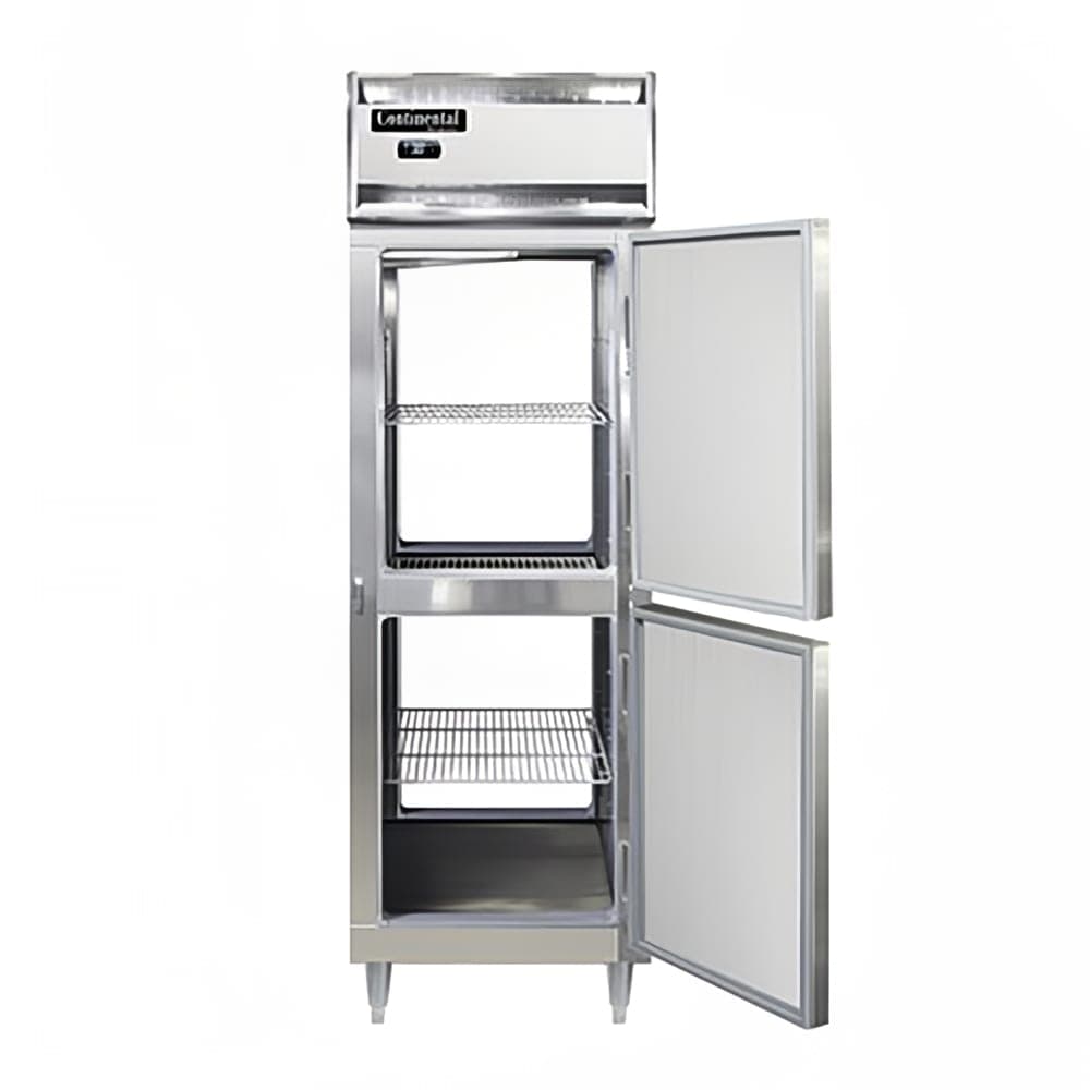 Continental D1FNSAPTHD 26" Designer Line One Section Pass Thru Freezer, (4) Right Hinge Solid Doors, 115v