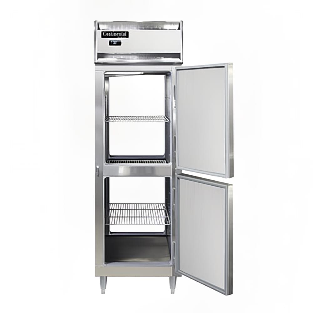 Continental D1FNSSPTHD 26" Designer Line One Section Pass Thru Freezer, (4) Right Hinge Solid Doors, 115v