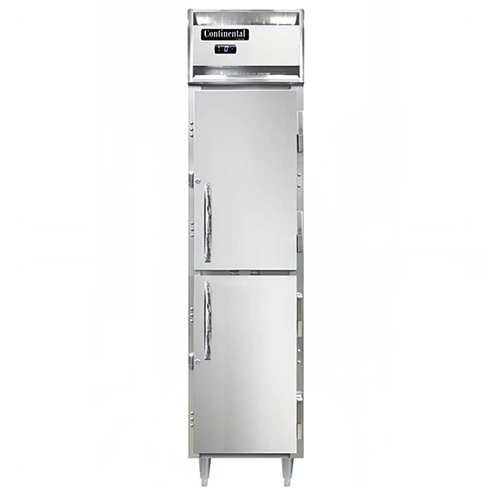 Continental D1FSENHD 17 3/4" Designer Slim Line One Section Reach In Freezer, (2) Right Hinge Solid Doors, 115v