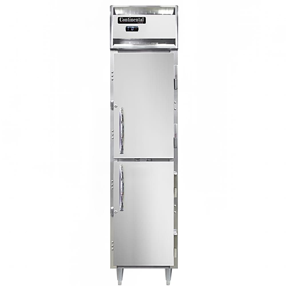 Continental D1FSENSAHD 17 3/4" Designer Slim Line One Section Reach In Freezer, (2) Right Hinge Solid Doors, 115v
