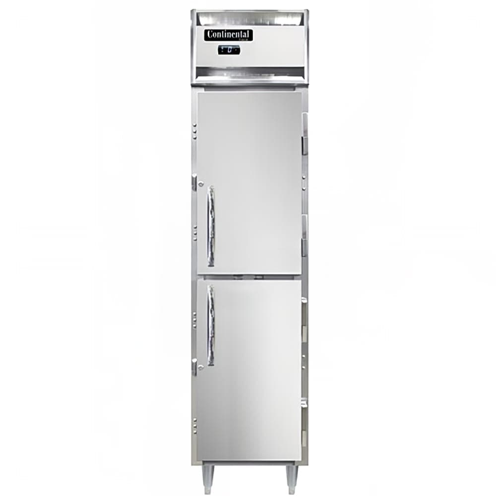 Continental D1FSENSSHD 17 3/4" Designer Slim Line One Section Reach In Freezer, (2) Right Hinge Solid Doors, 115v