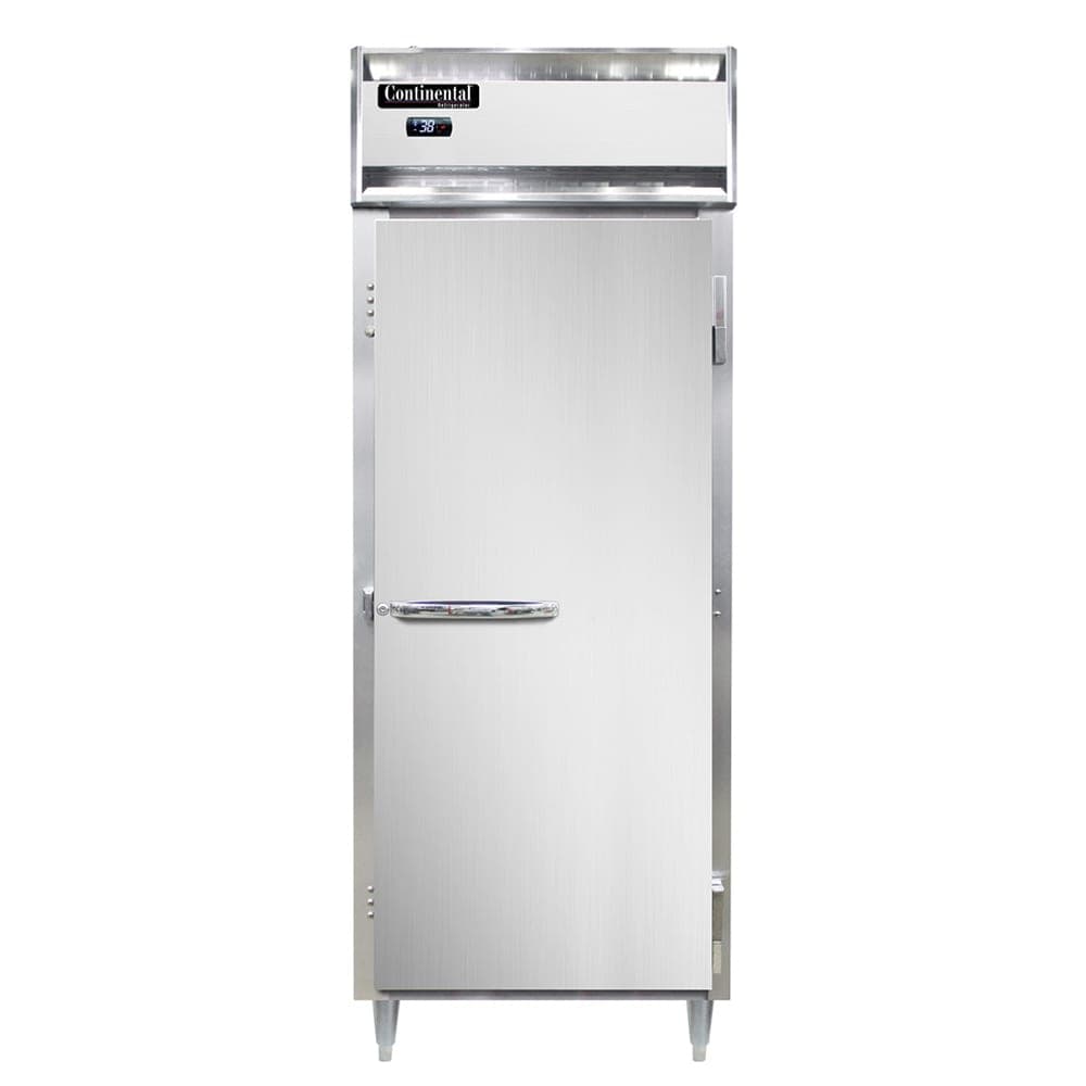 Continental D1REN 28 1/2" One Section Reach In Refrigerator, (1) Right Hinge Solid Door, Top Compressor, 115v