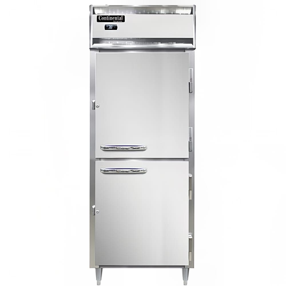 Continental D1RENSAHD 28 1/2" One Section Reach In Refrigerator, (2) Right Hinge Solid Doors, Top Compressor, 115v