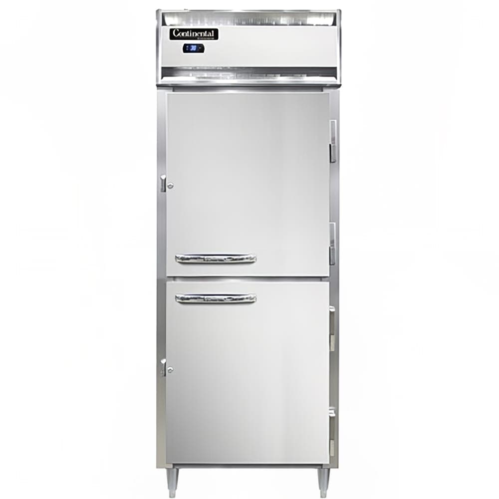 Continental D1RESNSSHD 28 1/2" One Section Reach In Refrigerator, (2) Right Hinge Solid Doors, Top Compressor, 115v