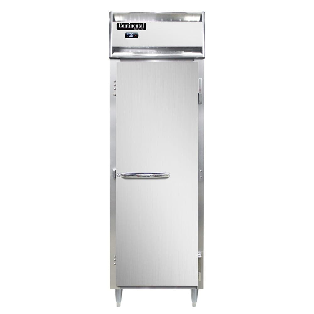 Continental D1RN 26" One Section Reach In Refrigerator, (1) Right Hinge Solid Door, Top Compressor, 115v
