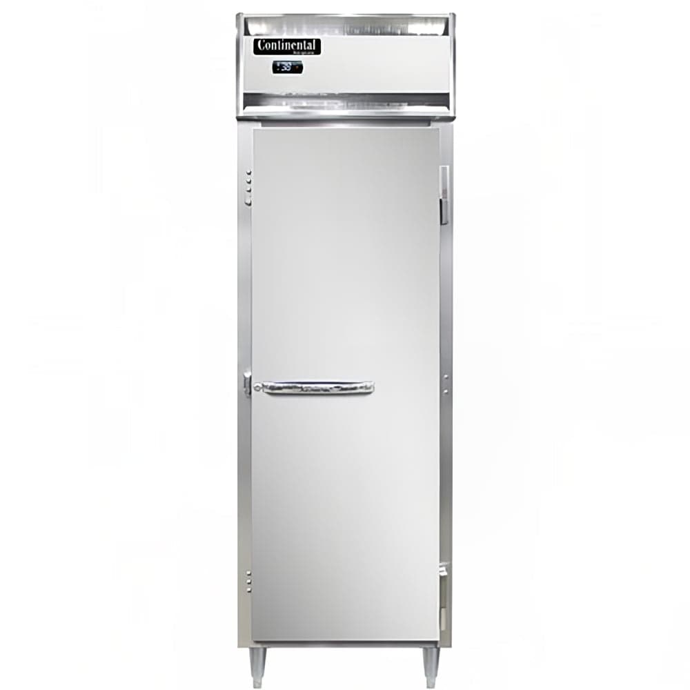 Continental D1RNSS 26" One Section Reach In Refrigerator, (1) Right Hinge Solid Door, Top Compressor, 115v